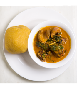 Eba With Soup